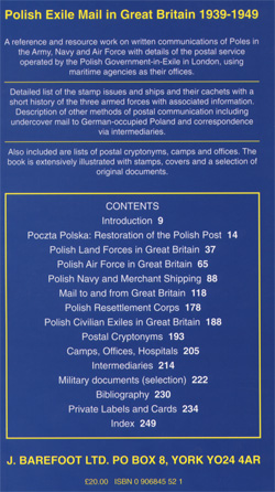 Polish Exile Mail in Great Britain 1939-1949: back